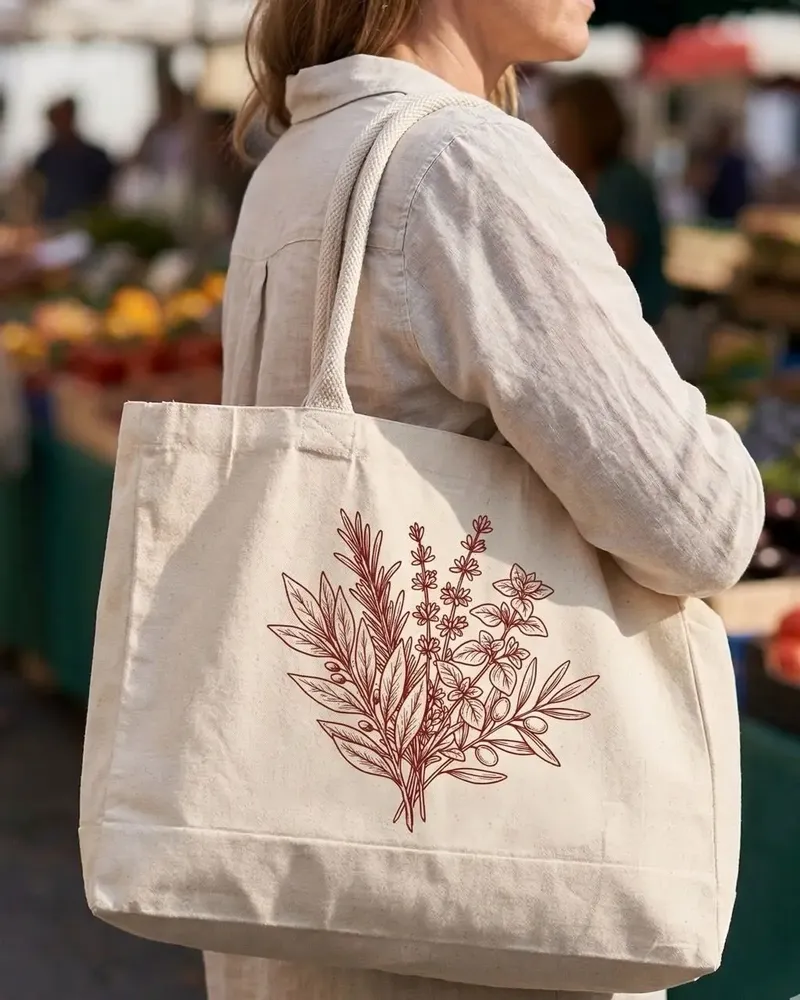 Sacs et cabas - Grand cabas publicitaire en coton 220gsm avec anse cordon - Betty - MEME BERNADETTE (FEEL-INDE)