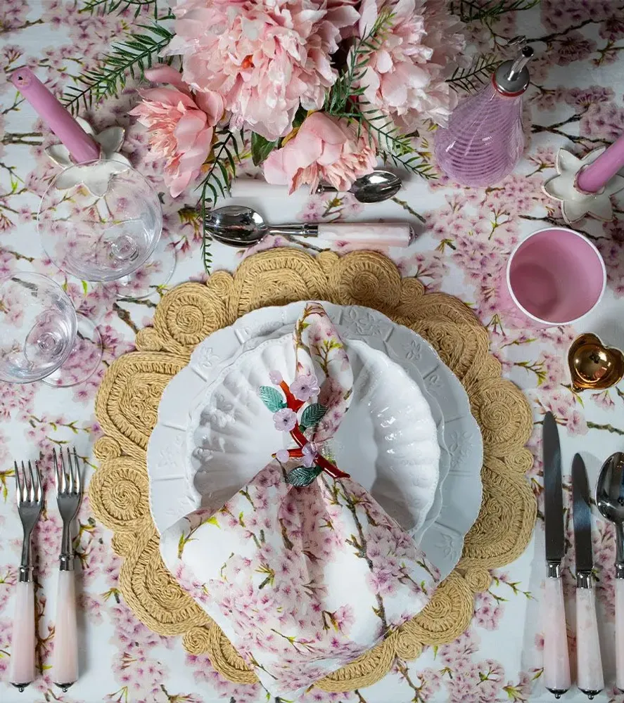 Linge de table textile - Nappe et serviettes en lin BLOSSOM - SUMMERILL AND BISHOP