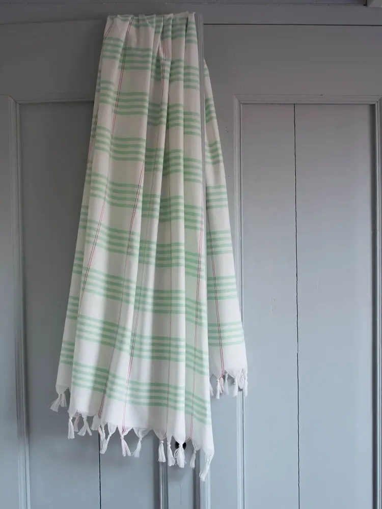 Bath towels - hammam towel Organic fresh green - OTTOMANIA
