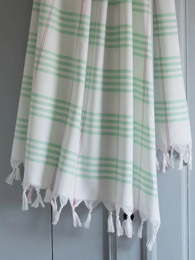 Bath towels - hammam towel Organic fresh green Large - OTTOMANIA