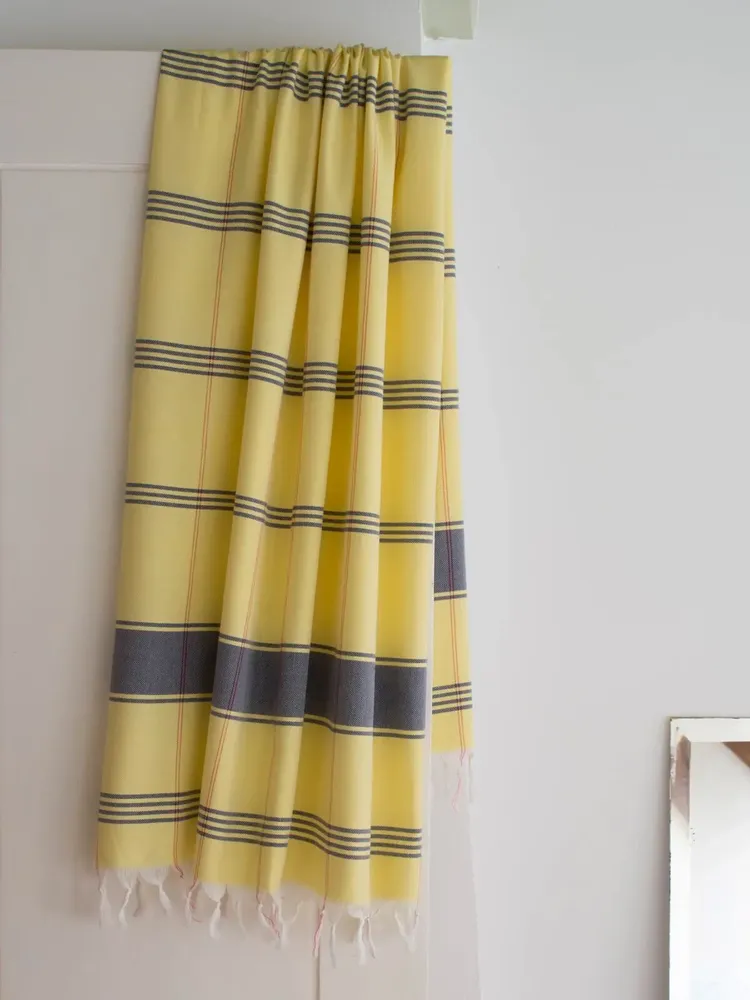 Bath towels - hammam towel Organic dark blue - OTTOMANIA