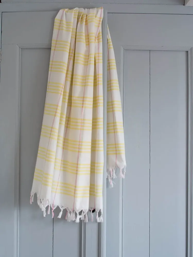 Bath towels - hammam towel Organic yellow - OTTOMANIA