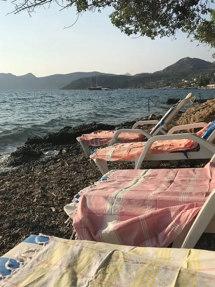 Bath towels - hammam towel Organic powder pink/white - OTTOMANIA