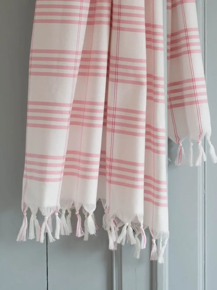 Bath towels - hammam towel Organic powder pink Large - OTTOMANIA