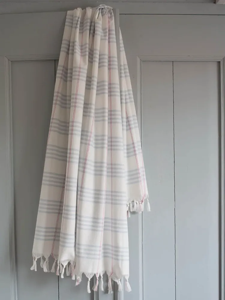 Bath towels - hammam towel Organic light blue - OTTOMANIA