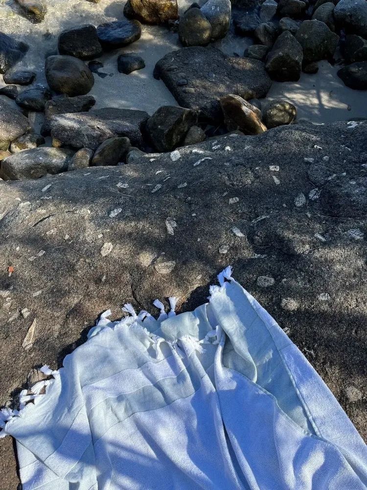 Pools - hammam towel with terry cloth, sage - OTTOMANIA