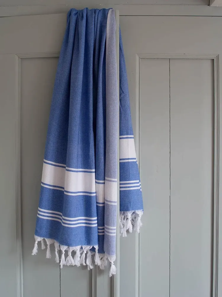 Other bath linens - hammam towel greek blue/white - OTTOMANIA