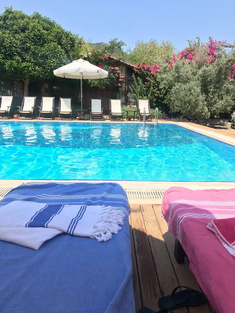 Other bath linens - hammam towel white/greek blue - OTTOMANIA