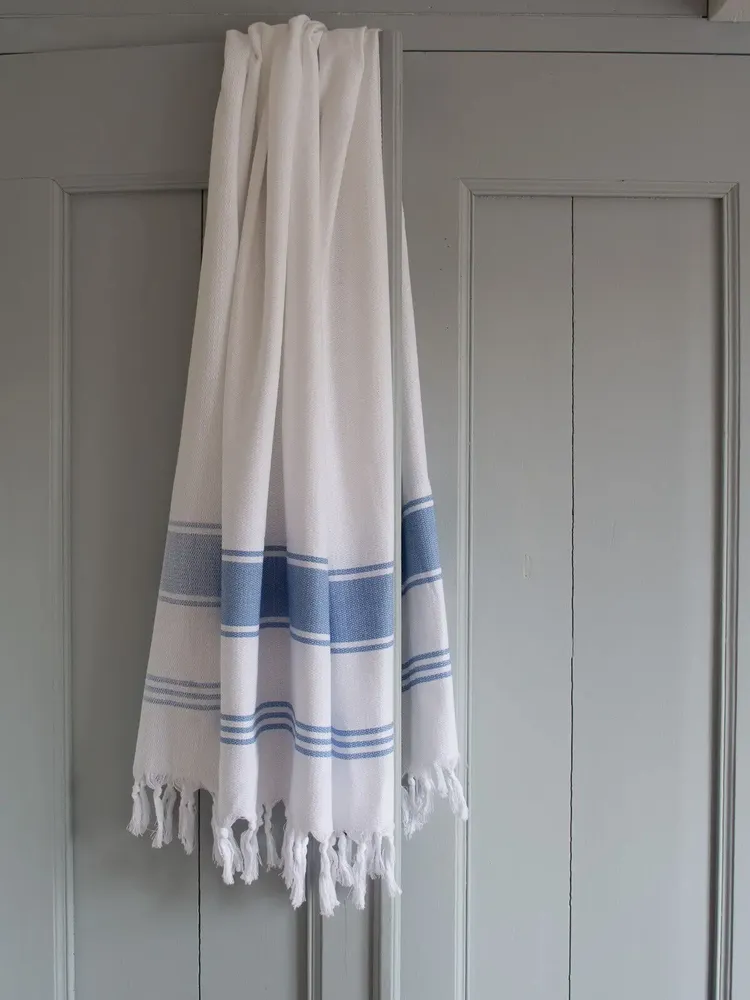Other bath linens - hammam towel white/blue - OTTOMANIA