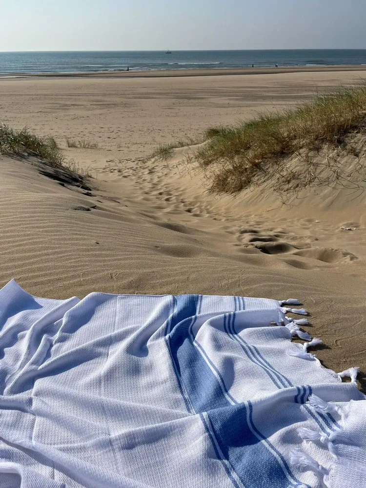 Other bath linens - hammam towel white/blue - OTTOMANIA