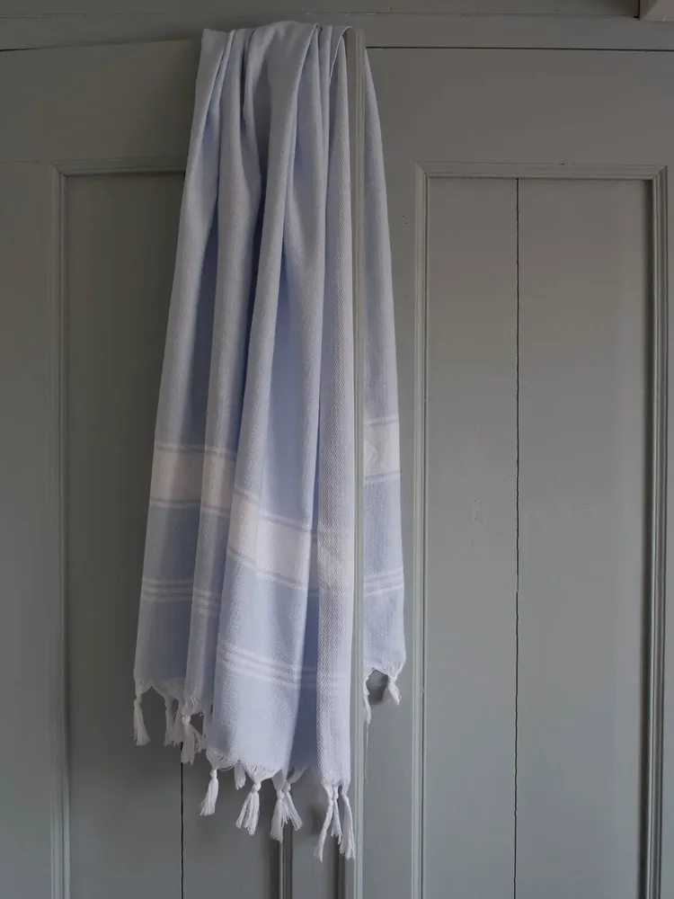 Autres linges de bain - fouta bleu clair/blanc - OTTOMANIA
