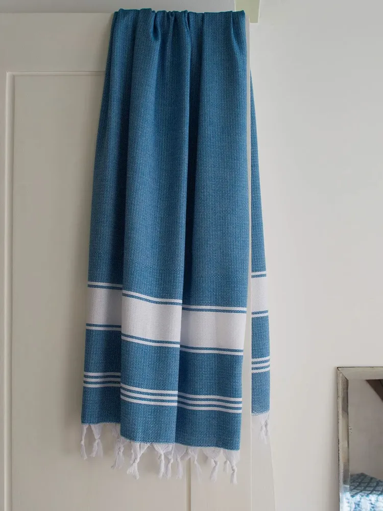Other bath linens - hammam towel ocean blue/white - OTTOMANIA