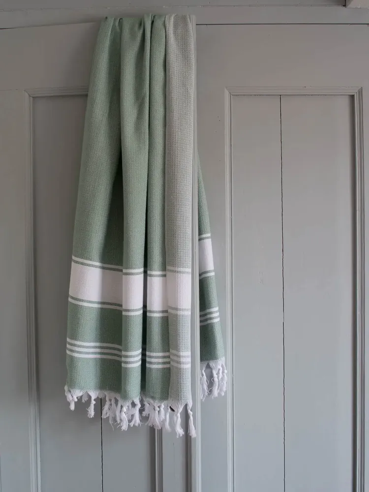 Other bath linens - hammam towel grey-green/white - OTTOMANIA