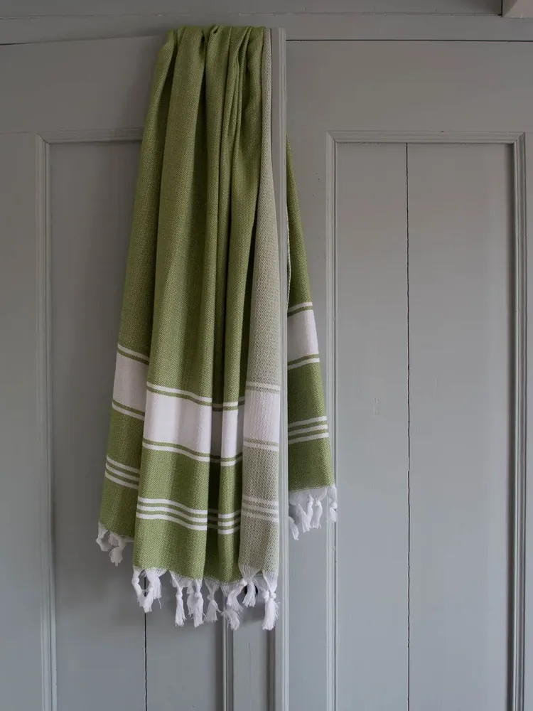 Other bath linens - hammam towel moss-green/white - OTTOMANIA