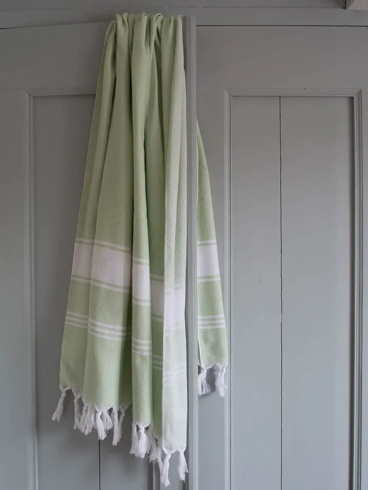 Autres linges de bain - fouta vert clair/blanc - OTTOMANIA