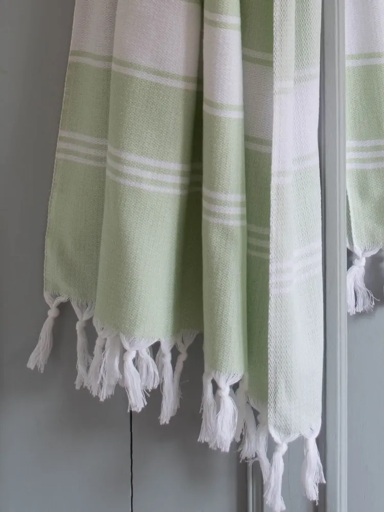 Autres linges de bain - fouta vert clair/blanc - OTTOMANIA