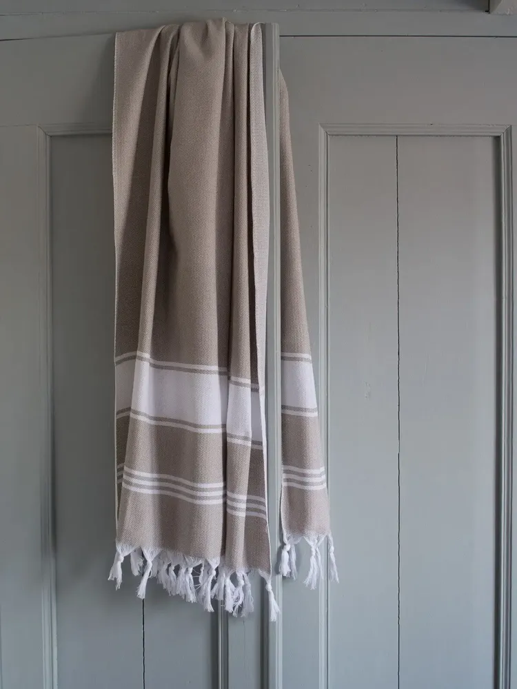 Spa - hammam towel grey-beige/white - OTTOMANIA