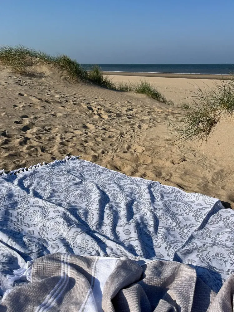 Spa - hammam towel grey-beige/white - OTTOMANIA