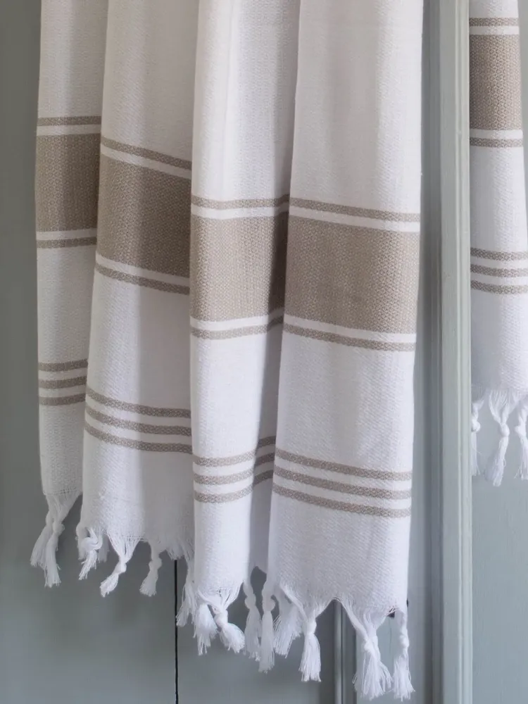 Other bath linens - hammam towel white/grey-beige - OTTOMANIA
