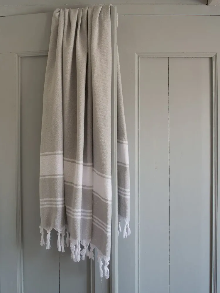 Other bath linens - hammam towel light grey/white - OTTOMANIA