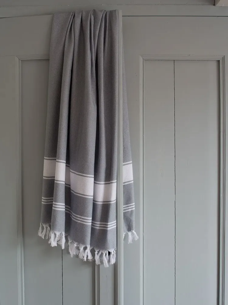 Other bath linens - hammam towel grey/white - OTTOMANIA