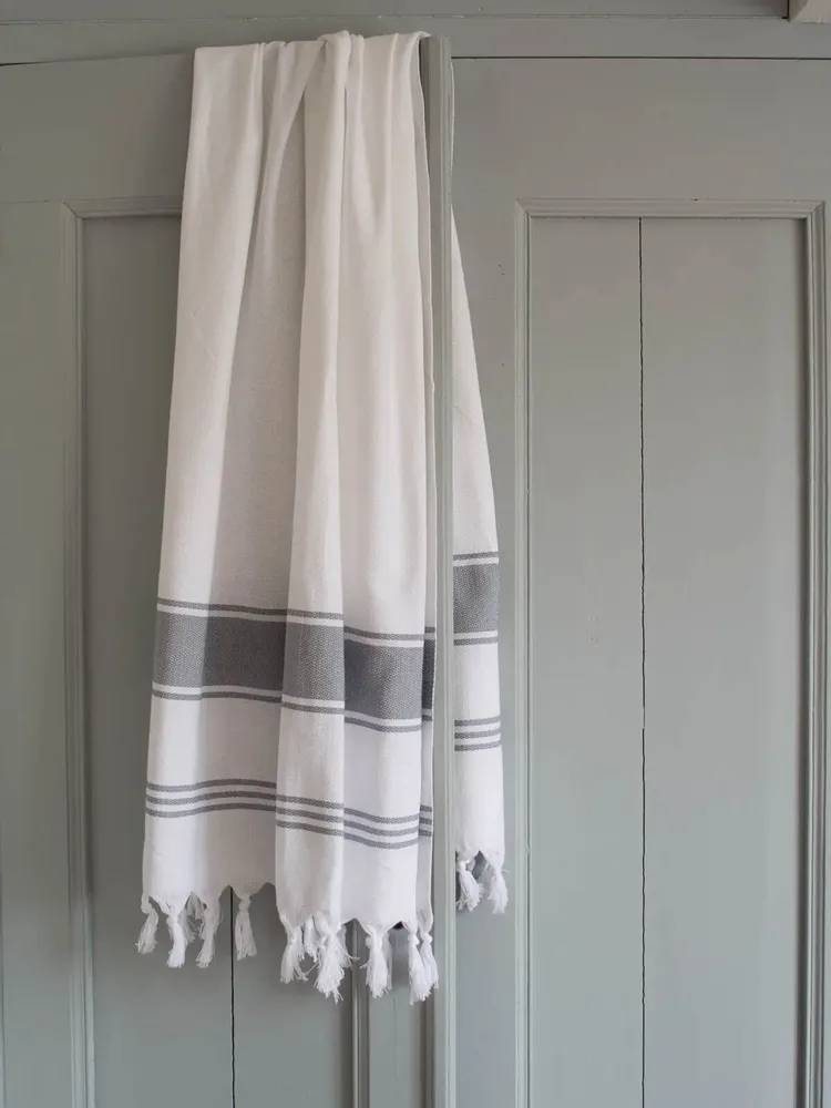 Other bath linens - hammam towel white/grey - OTTOMANIA