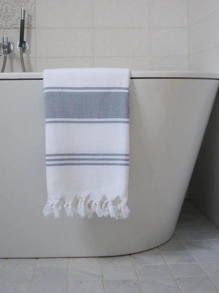 Other bath linens - hammam towel white/grey - OTTOMANIA