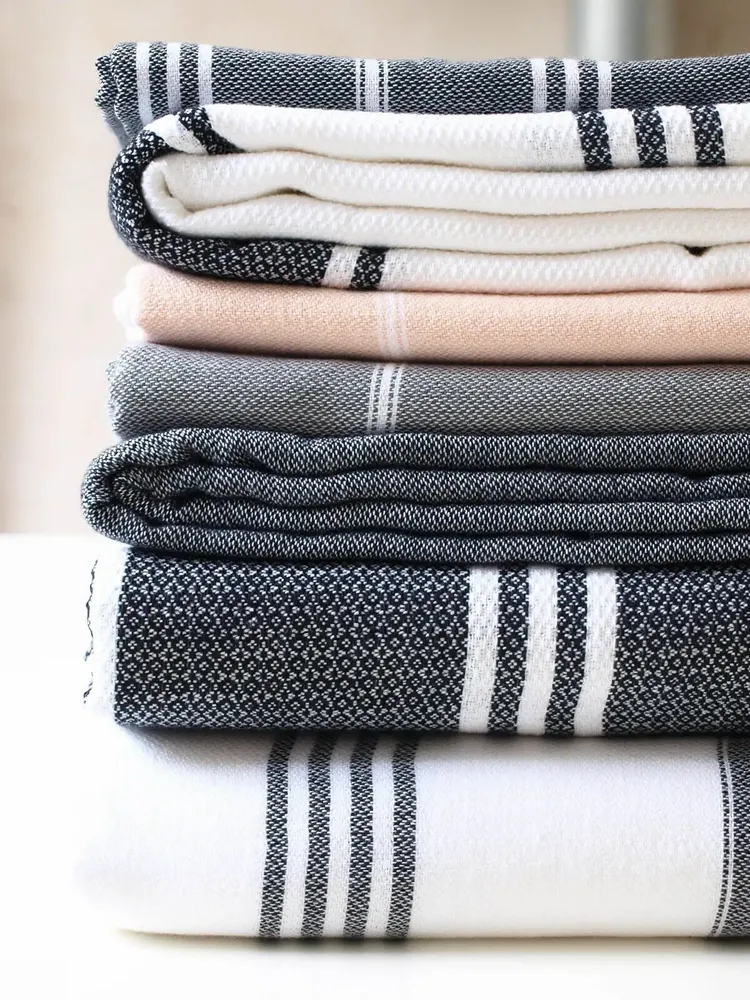 Other bath linens - hammam towel black/white - OTTOMANIA