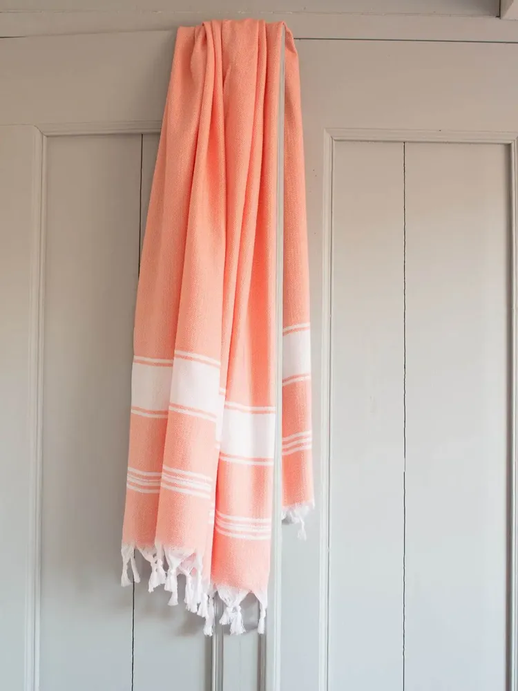 Other bath linens - hammam towel peach/white - OTTOMANIA