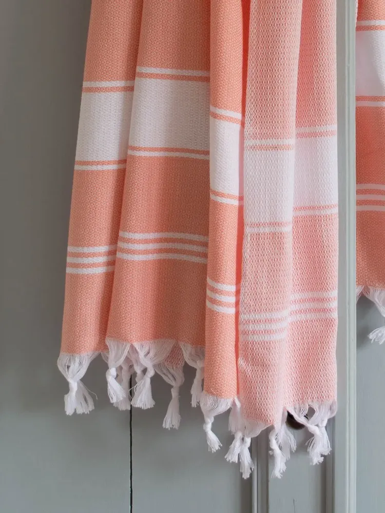 Other bath linens - hammam towel peach/white - OTTOMANIA