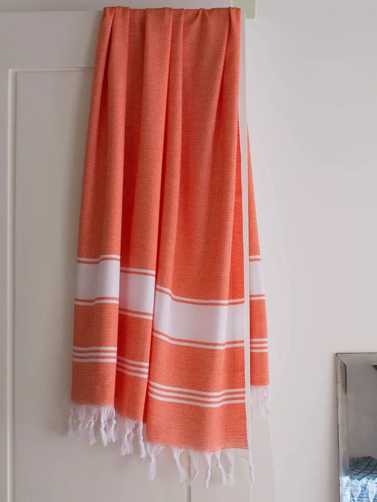 Other bath linens - hammam towel mandarine/white - OTTOMANIA