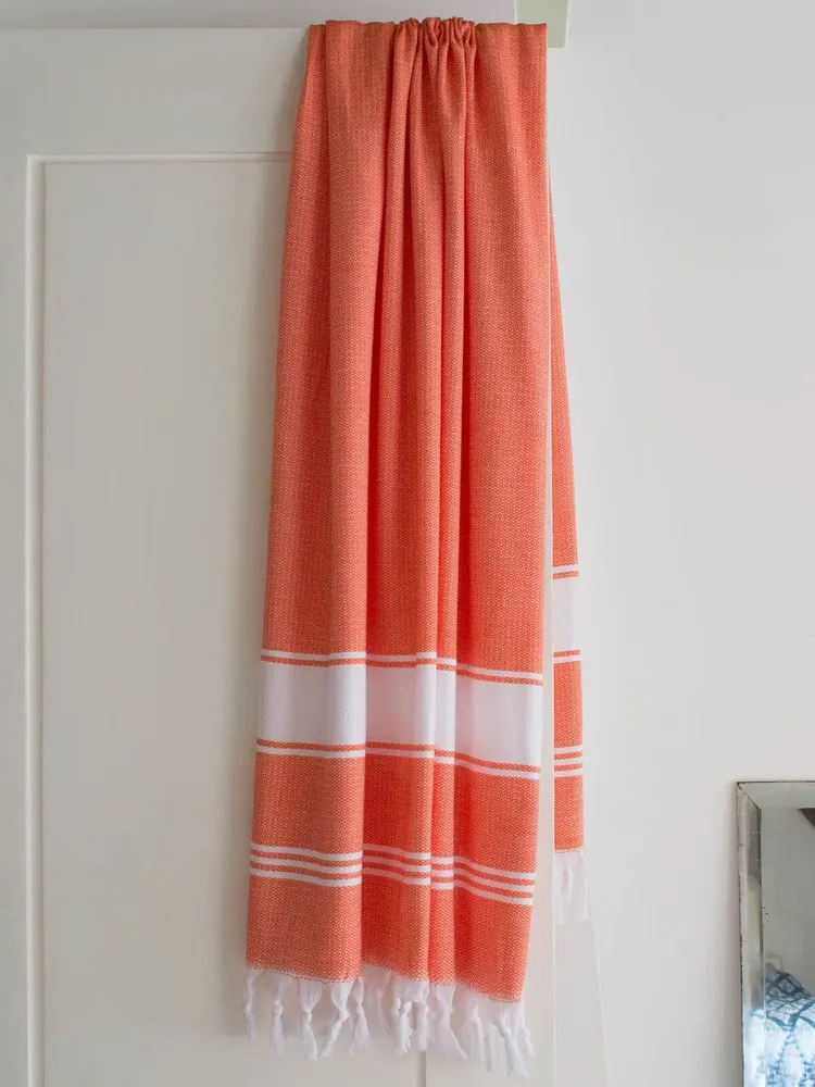 Other bath linens - hammam towel mandarine/white - OTTOMANIA