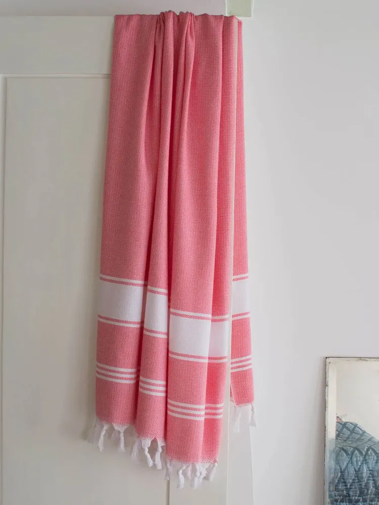 Other bath linens - hammam towel candy pink/white - OTTOMANIA