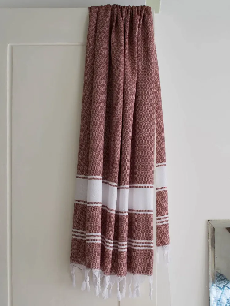 Other bath linens - hammam towel chocolate/white - OTTOMANIA