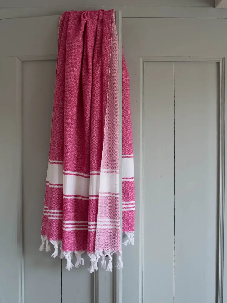 Autres linges de bain - fouta fuchsia/blanc - OTTOMANIA