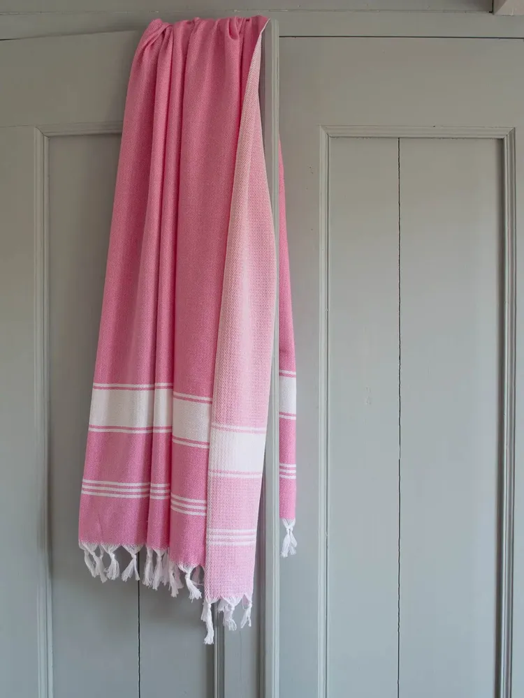 Other bath linens - hammam towel sorbet pink/white - OTTOMANIA