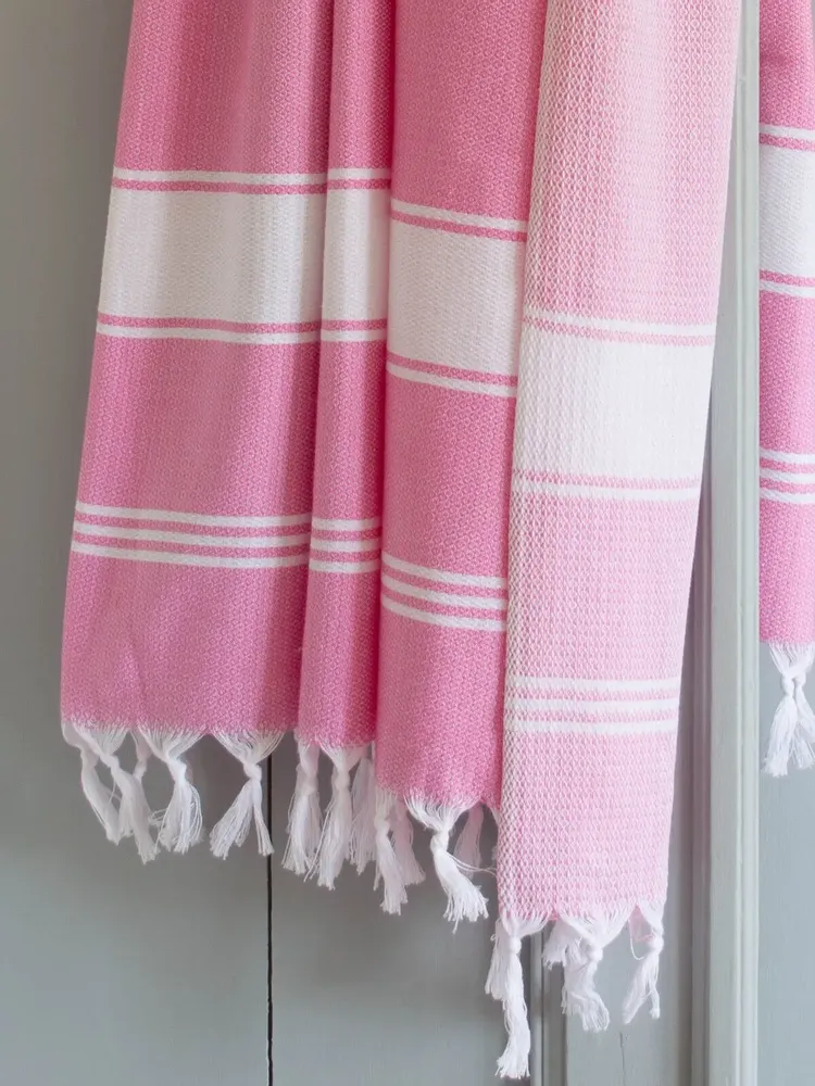 Other bath linens - hammam towel sorbet pink/white - OTTOMANIA