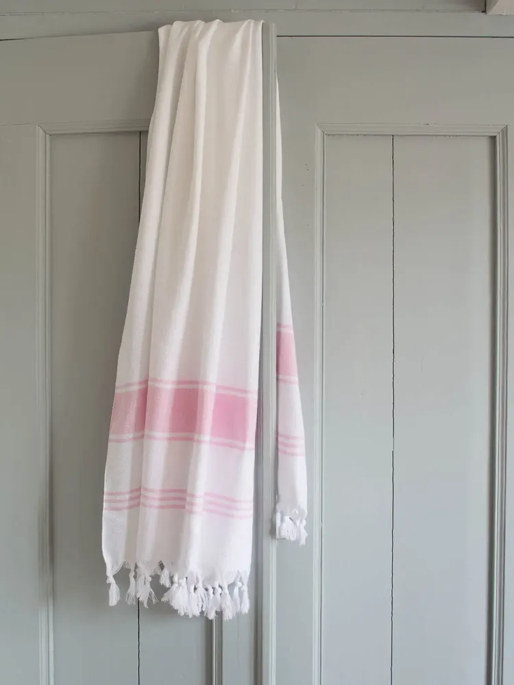 Other bath linens - hammam towel white/pink - OTTOMANIA