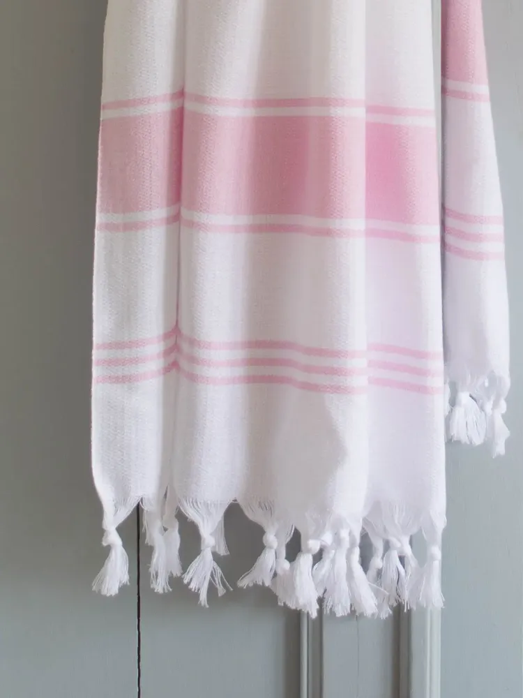 Other bath linens - hammam towel white/pink - OTTOMANIA