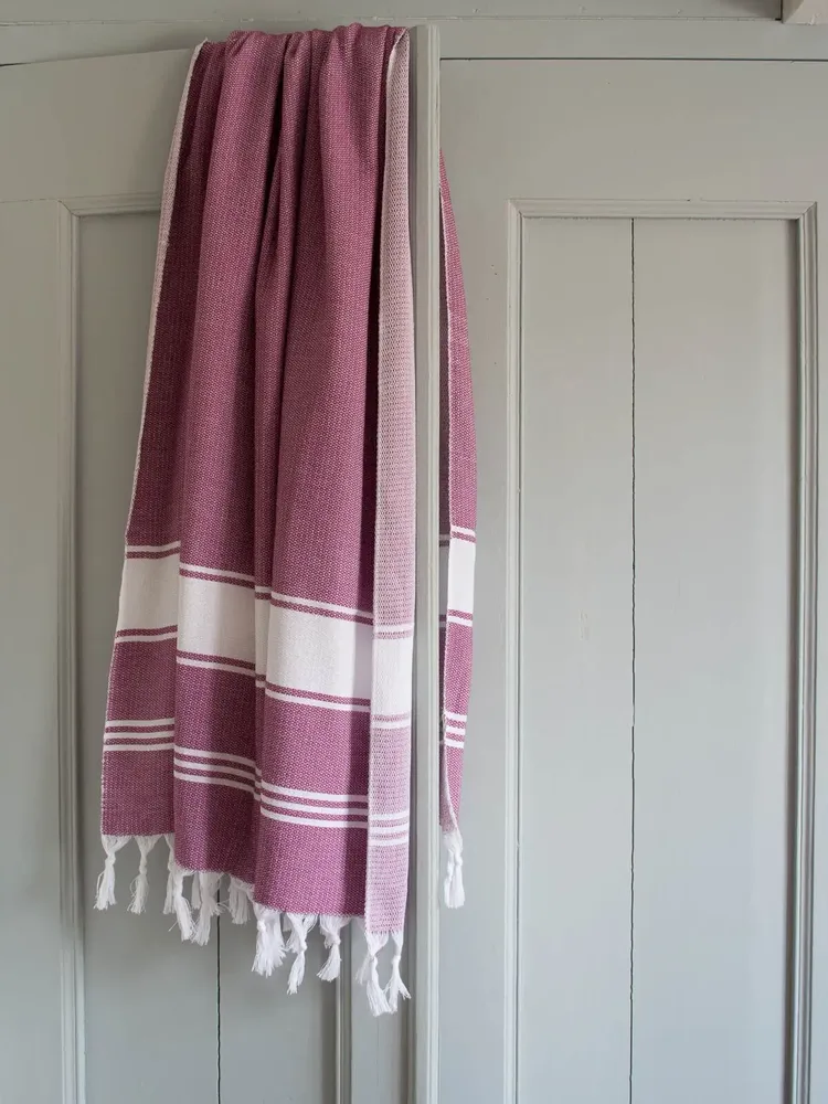 Autres linges de bain - fouta framboise/blanc - OTTOMANIA