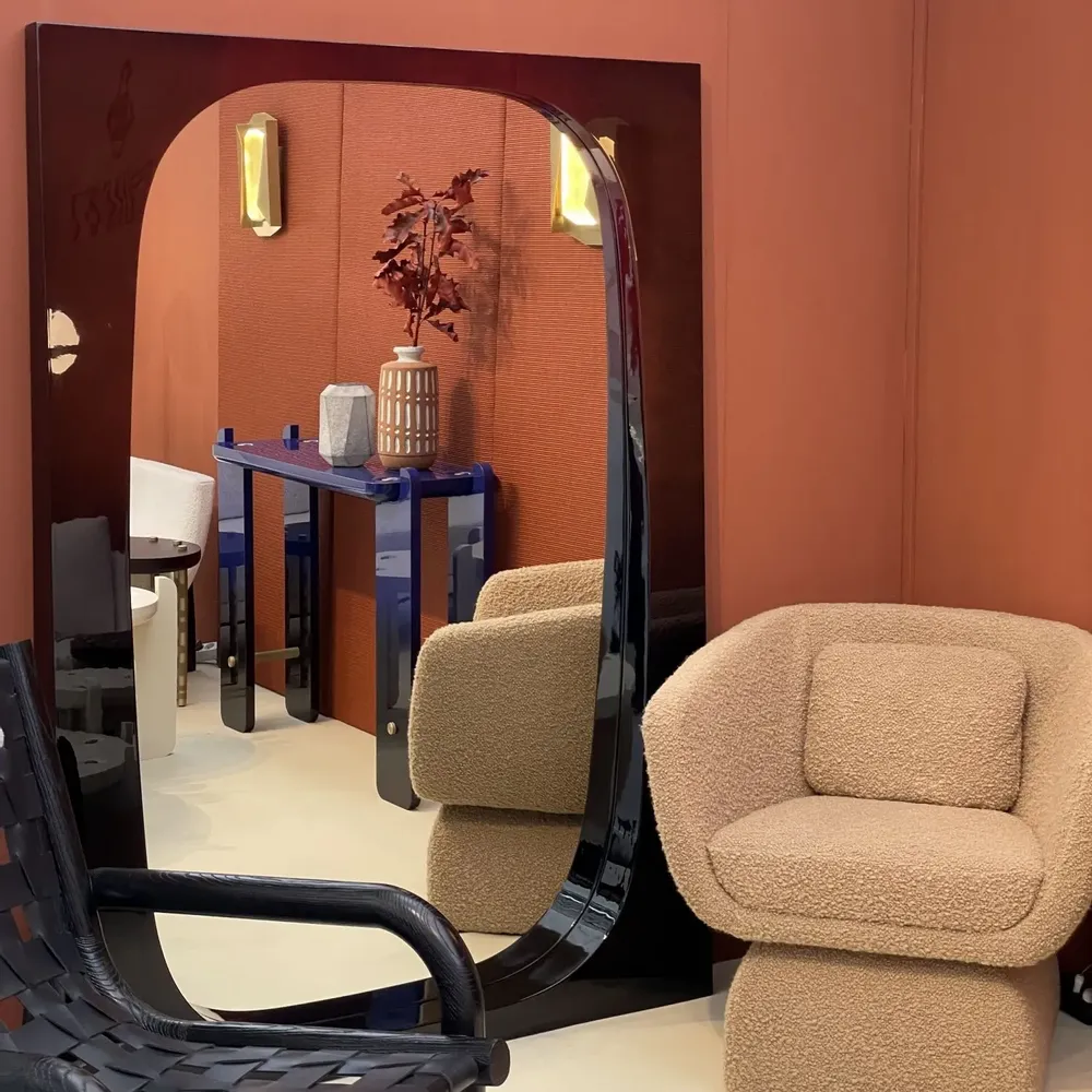 Chambres d'hôtels - Miroir rectangulaire à poser au sol Constantin en Bois Laqué Dégradé - DUISTT