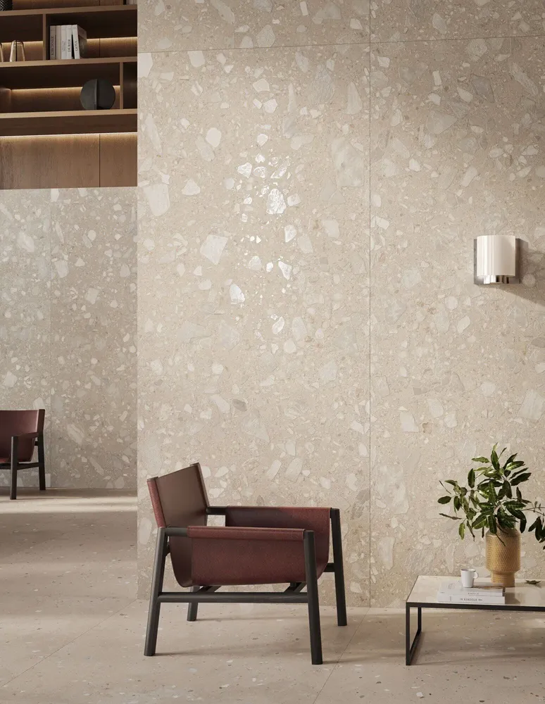 Indoor floor coverings - Classic Ceppo di Gré Ivory Stone Effect Porcelain Tiles 60x60 - EI6085 - CERAMISHOP