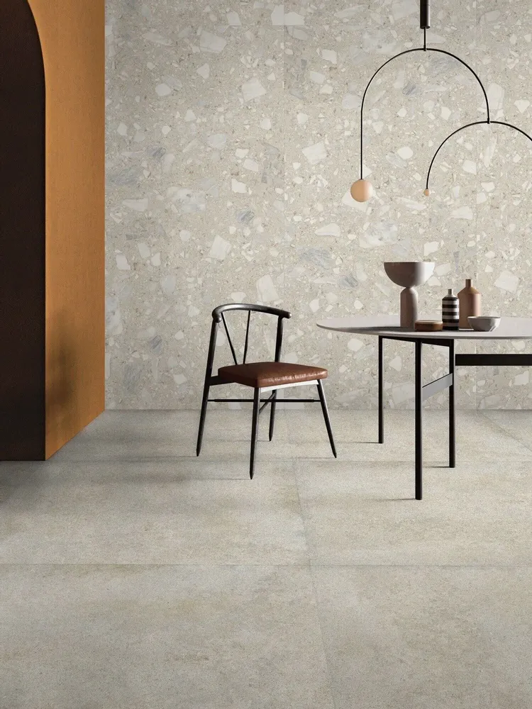 Indoor floor coverings - Classic Ceppo di Gré Ivory Stone Effect Porcelain Tiles 60x60 - EI6085 - CERAMISHOP