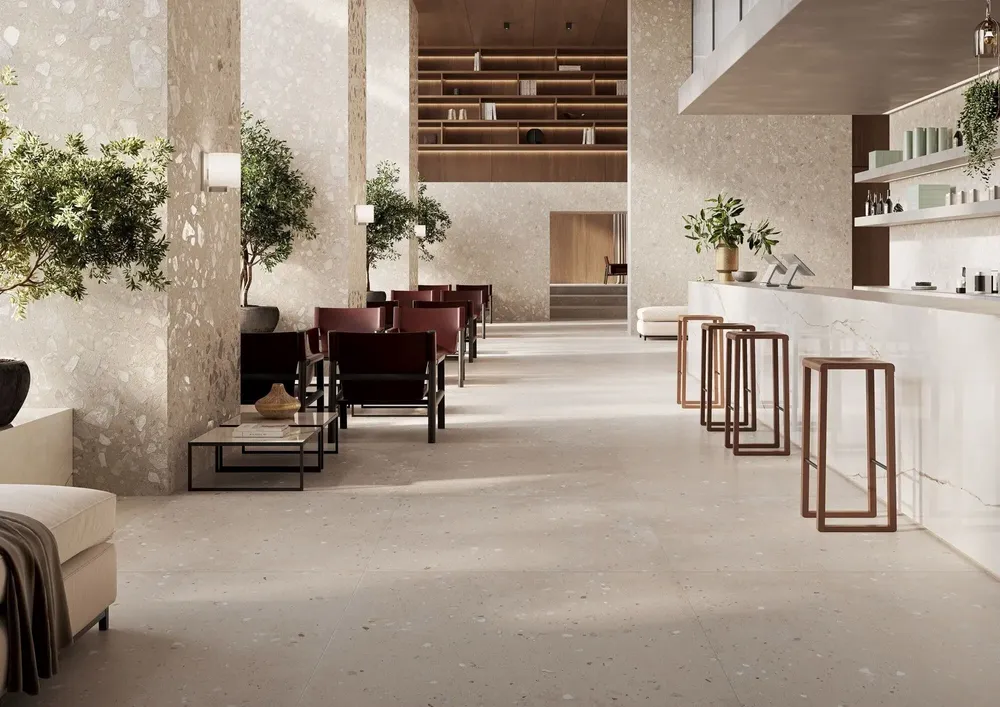 Indoor floor coverings - Classic Ceppo di Gré Ivory Stone Effect Porcelain Tiles 60x60 - EI6085 - CERAMISHOP