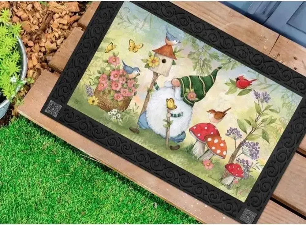 Objets de décoration - Paillasson birdhouse gnome - KARENA INTERNATIONAL