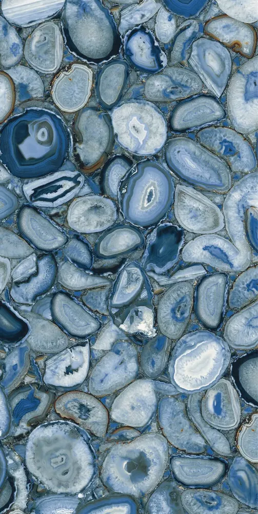 Indoor floor coverings - Porcelain Tile Marble Effect Blue Polished 60x120 - EABE1503 - CERAMISHOP