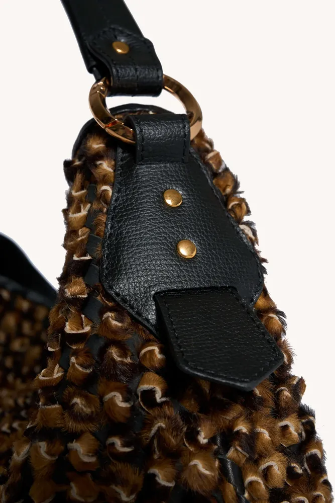 Bags and totes - Hobo bag with knot detail handmade weaving - SAPAF 1954