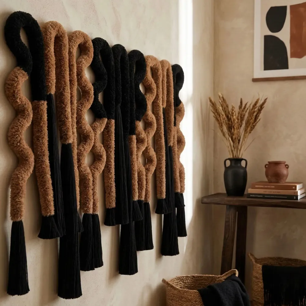 Other wall decoration - Earth’s Echo: Luxury Handcrafted Avant-Garde Wall Tapestry - SARMAL DESIGN