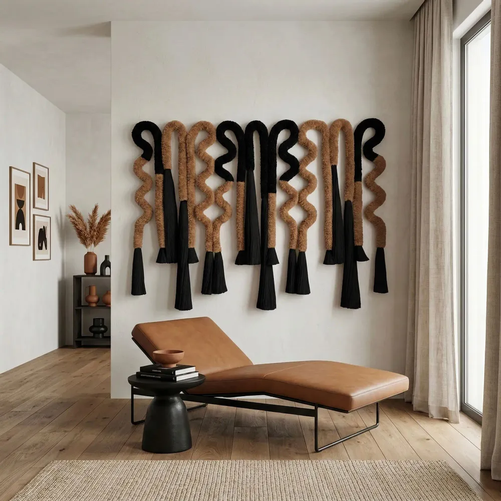 Other wall decoration - Earth’s Echo: Luxury Handcrafted Avant-Garde Wall Tapestry - SARMAL DESIGN