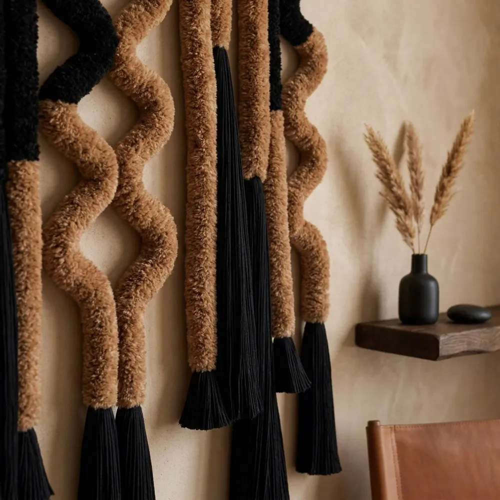 Other wall decoration - Earth’s Echo: Luxury Handcrafted Avant-Garde Wall Tapestry - SARMAL DESIGN